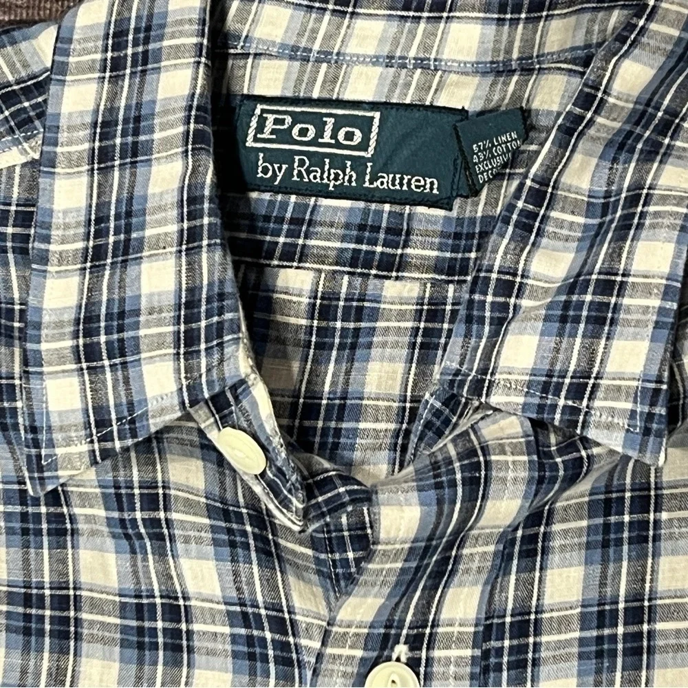 Polo Ralph Lauren Shirt Mens Plaid Long Sleeve Checkered Button Down